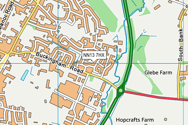 NN13 7HX map - OS VectorMap District (Ordnance Survey)