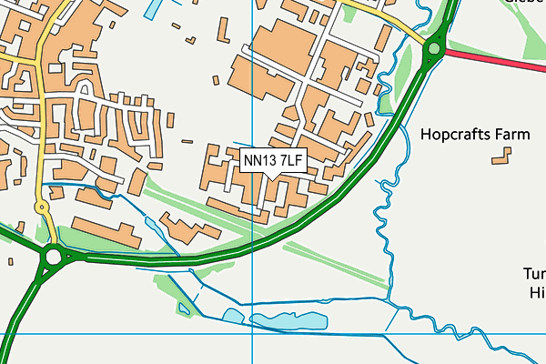 NN13 7LF map - OS VectorMap District (Ordnance Survey)