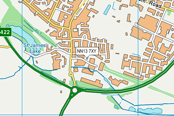NN13 7XY map - OS VectorMap District (Ordnance Survey)