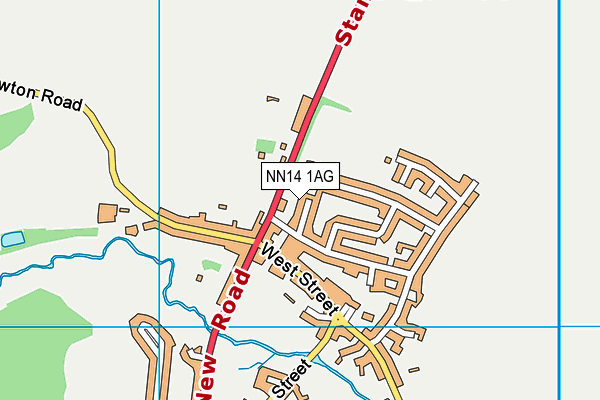 NN14 1AG map - OS VectorMap District (Ordnance Survey)