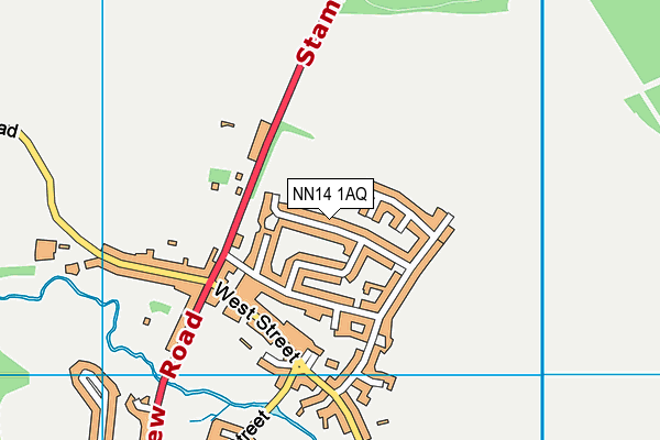 NN14 1AQ map - OS VectorMap District (Ordnance Survey)