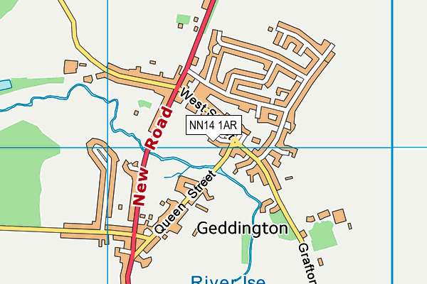 NN14 1AR map - OS VectorMap District (Ordnance Survey)
