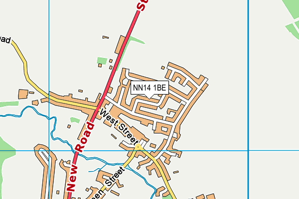 NN14 1BE map - OS VectorMap District (Ordnance Survey)