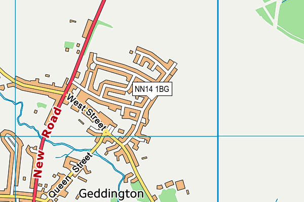 Geddington Church of England Primary School map (NN14 1BG) - OS VectorMap District (Ordnance Survey)