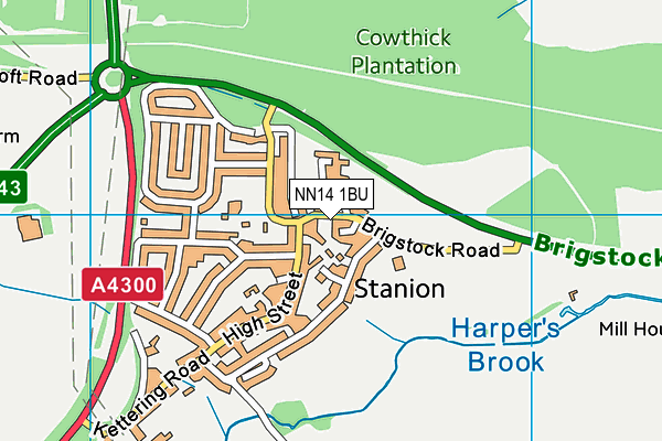 Stanion Park map (NN14 1BU) - OS VectorMap District (Ordnance Survey)