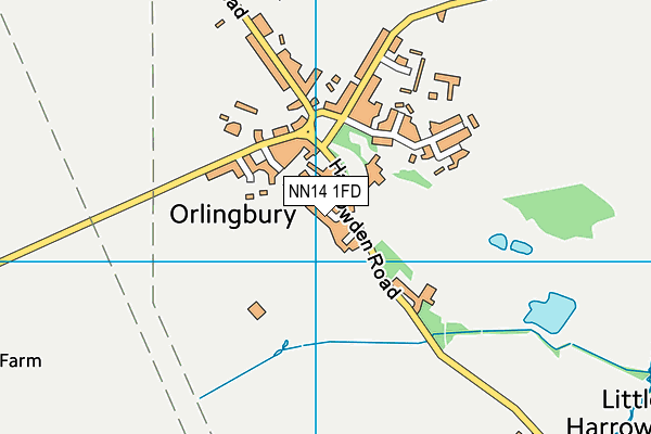 NN14 1FD map - OS VectorMap District (Ordnance Survey)