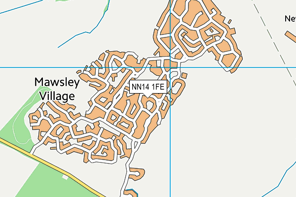 NN14 1FE map - OS VectorMap District (Ordnance Survey)