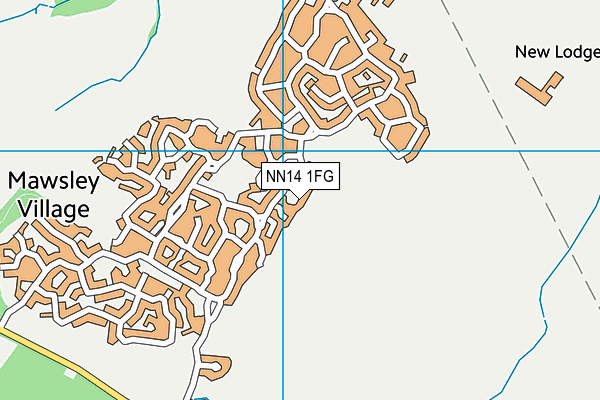 NN14 1FG map - OS VectorMap District (Ordnance Survey)
