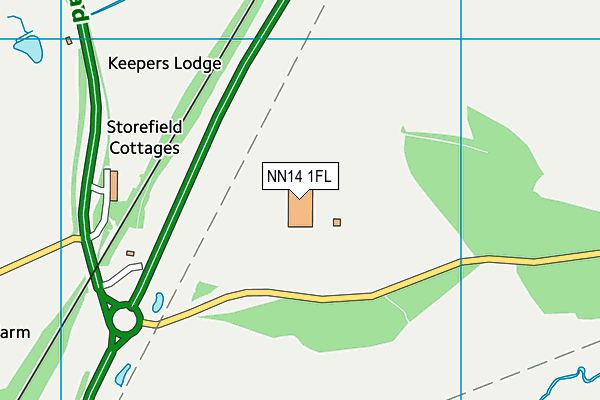 NN14 1FL map - OS VectorMap District (Ordnance Survey)