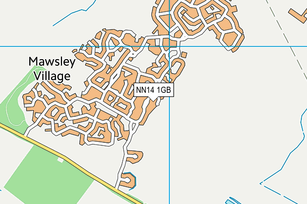 NN14 1GB map - OS VectorMap District (Ordnance Survey)