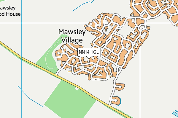 NN14 1GL map - OS VectorMap District (Ordnance Survey)