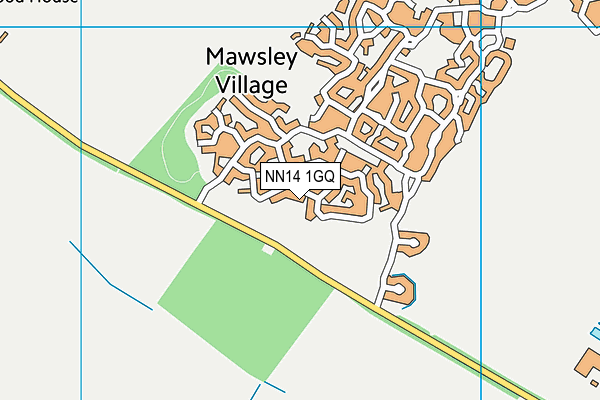 NN14 1GQ map - OS VectorMap District (Ordnance Survey)