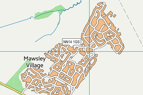 NN14 1GS map - OS VectorMap District (Ordnance Survey)