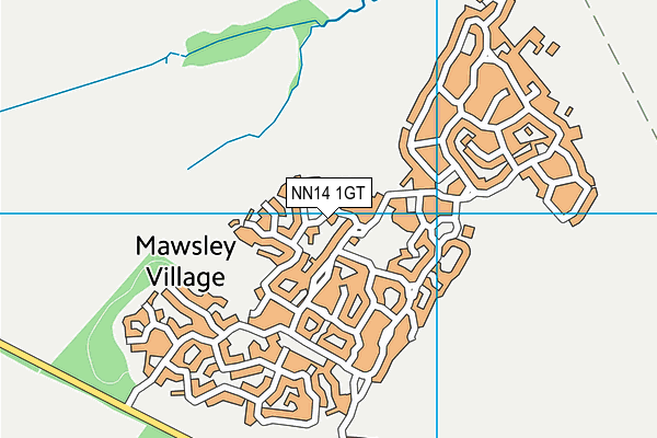 NN14 1GT map - OS VectorMap District (Ordnance Survey)