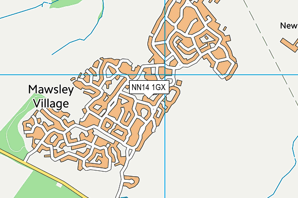 NN14 1GX map - OS VectorMap District (Ordnance Survey)
