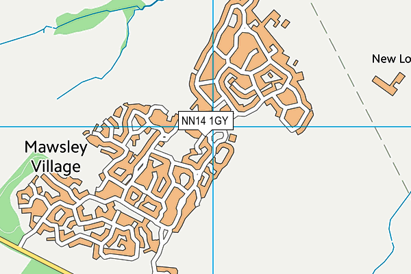 The Centre At Mawsley Pitches map (NN14 1GY) - OS VectorMap District (Ordnance Survey)