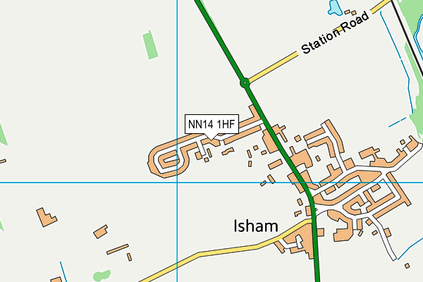 NN14 1HF map - OS VectorMap District (Ordnance Survey)