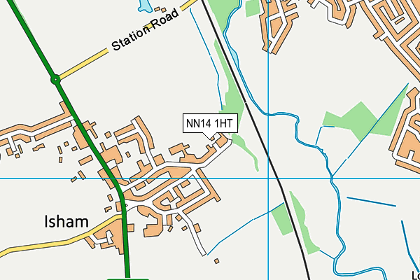 NN14 1HT map - OS VectorMap District (Ordnance Survey)