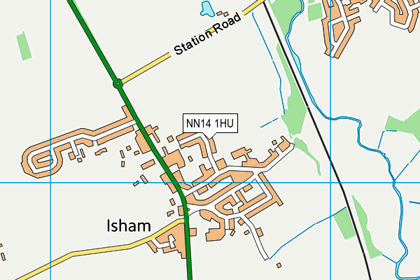 NN14 1HU map - OS VectorMap District (Ordnance Survey)