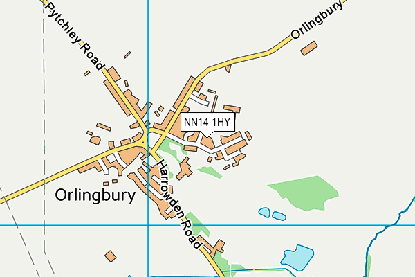 NN14 1HY map - OS VectorMap District (Ordnance Survey)