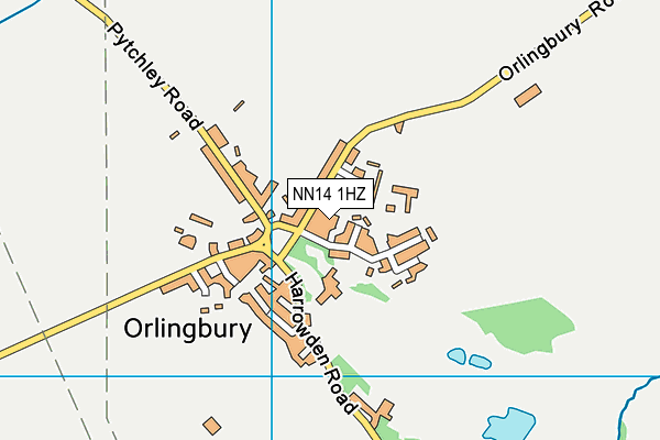 NN14 1HZ map - OS VectorMap District (Ordnance Survey)