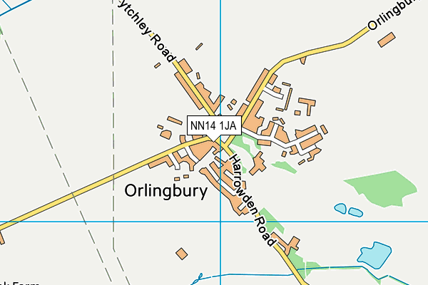 NN14 1JA map - OS VectorMap District (Ordnance Survey)