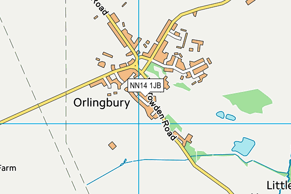 NN14 1JB map - OS VectorMap District (Ordnance Survey)