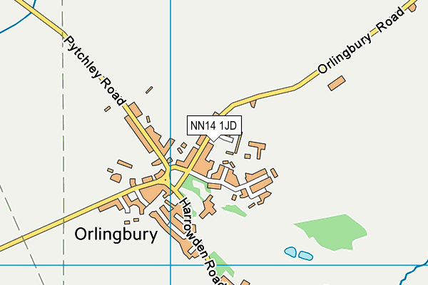 NN14 1JD map - OS VectorMap District (Ordnance Survey)