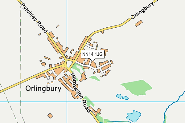 NN14 1JG map - OS VectorMap District (Ordnance Survey)