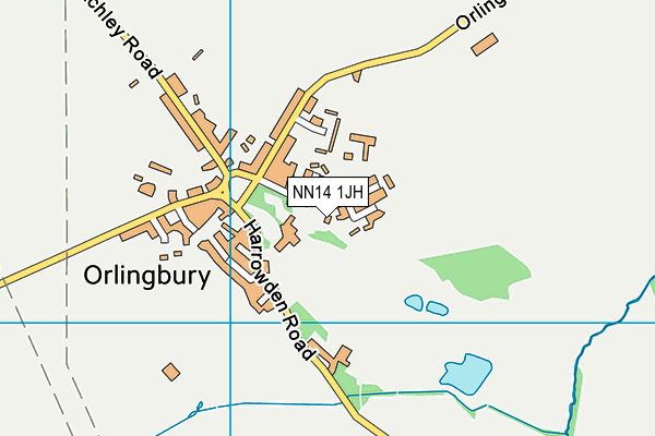 NN14 1JH map - OS VectorMap District (Ordnance Survey)