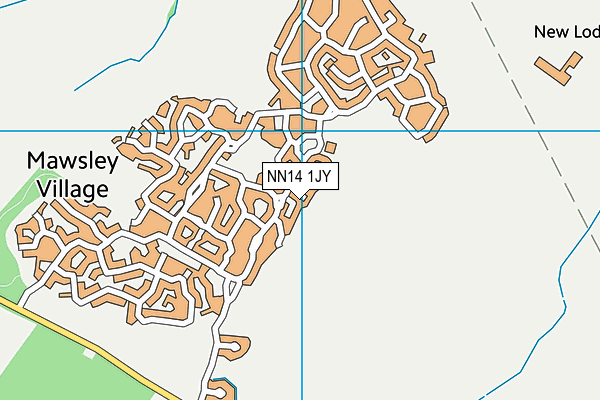 NN14 1JY map - OS VectorMap District (Ordnance Survey)