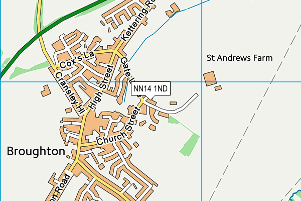 Broughton Recreation Ground map (NN14 1ND) - OS VectorMap District (Ordnance Survey)