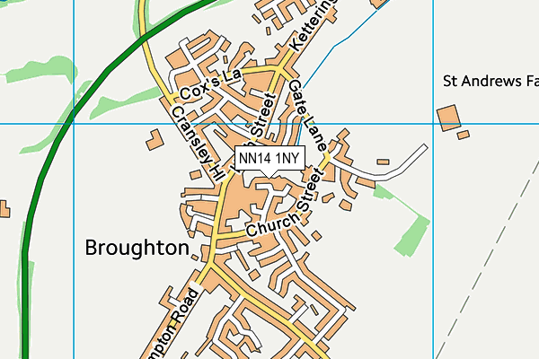 NN14 1NY map - OS VectorMap District (Ordnance Survey)