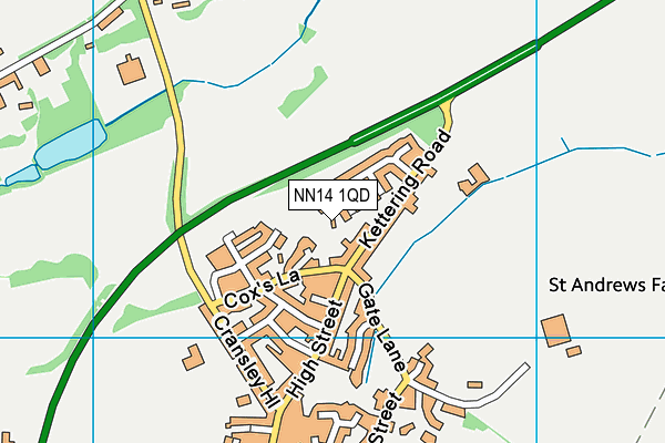 NN14 1QD map - OS VectorMap District (Ordnance Survey)