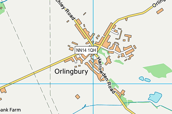 NN14 1QH map - OS VectorMap District (Ordnance Survey)