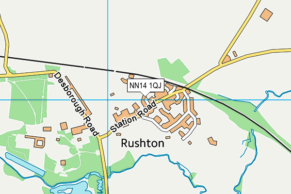 NN14 1QJ map - OS VectorMap District (Ordnance Survey)