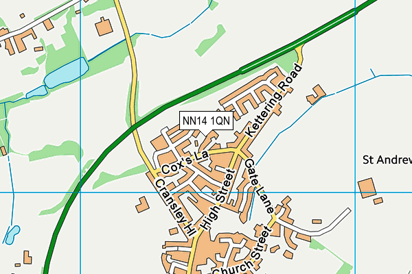 NN14 1QN map - OS VectorMap District (Ordnance Survey)