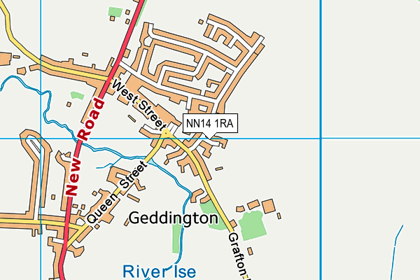 NN14 1RA map - OS VectorMap District (Ordnance Survey)