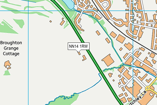 NN14 1RW map - OS VectorMap District (Ordnance Survey)