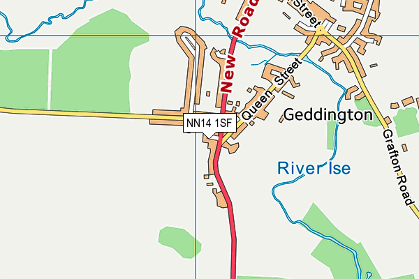 NN14 1SF map - OS VectorMap District (Ordnance Survey)