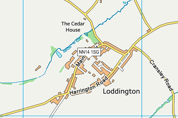 NN14 1SG map - OS VectorMap District (Ordnance Survey)