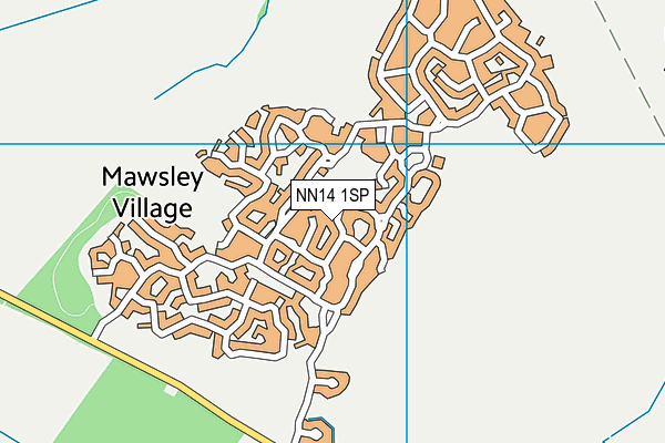 NN14 1SP map - OS VectorMap District (Ordnance Survey)
