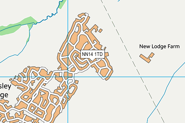NN14 1TD map - OS VectorMap District (Ordnance Survey)