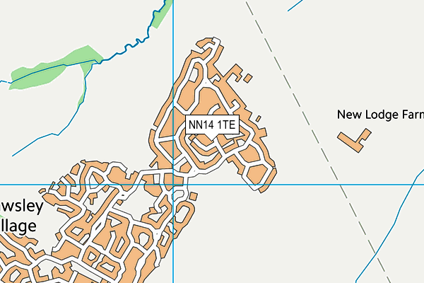 NN14 1TE map - OS VectorMap District (Ordnance Survey)