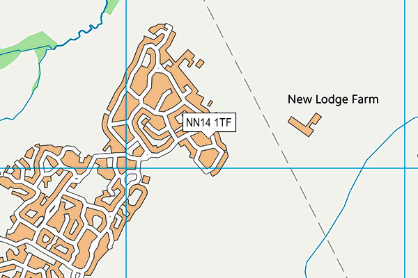 NN14 1TF map - OS VectorMap District (Ordnance Survey)