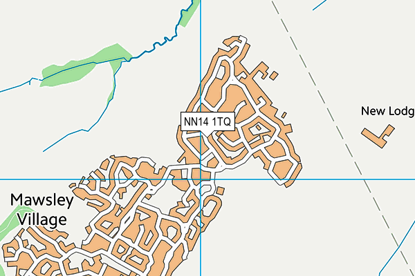 NN14 1TQ map - OS VectorMap District (Ordnance Survey)