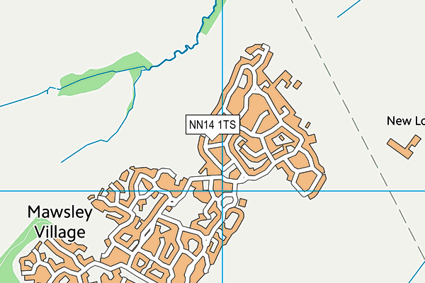 NN14 1TS map - OS VectorMap District (Ordnance Survey)