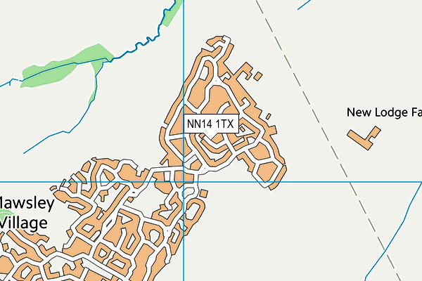 NN14 1TX map - OS VectorMap District (Ordnance Survey)