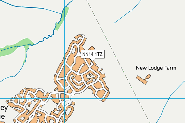 NN14 1TZ map - OS VectorMap District (Ordnance Survey)