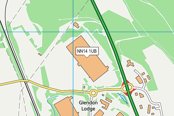 NN14 1UB map - OS VectorMap District (Ordnance Survey)